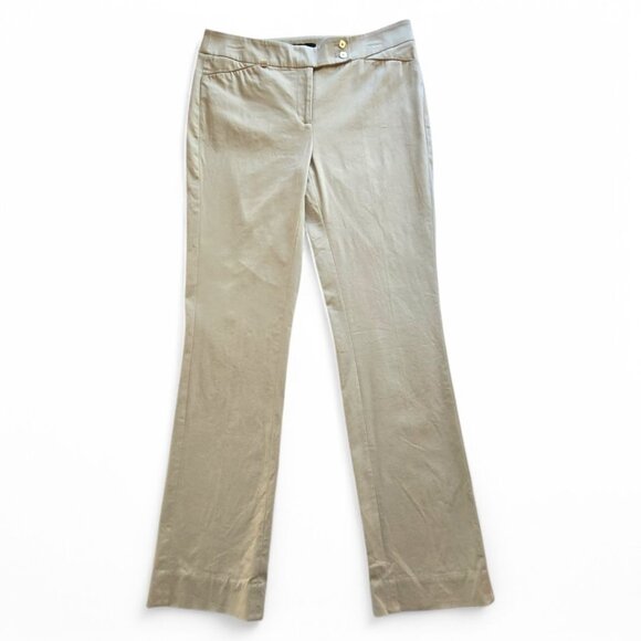 White House Black Market Pants - White House Black Market Womens Sleek Bootcut Pants Size 6R Beige Cotton Blend